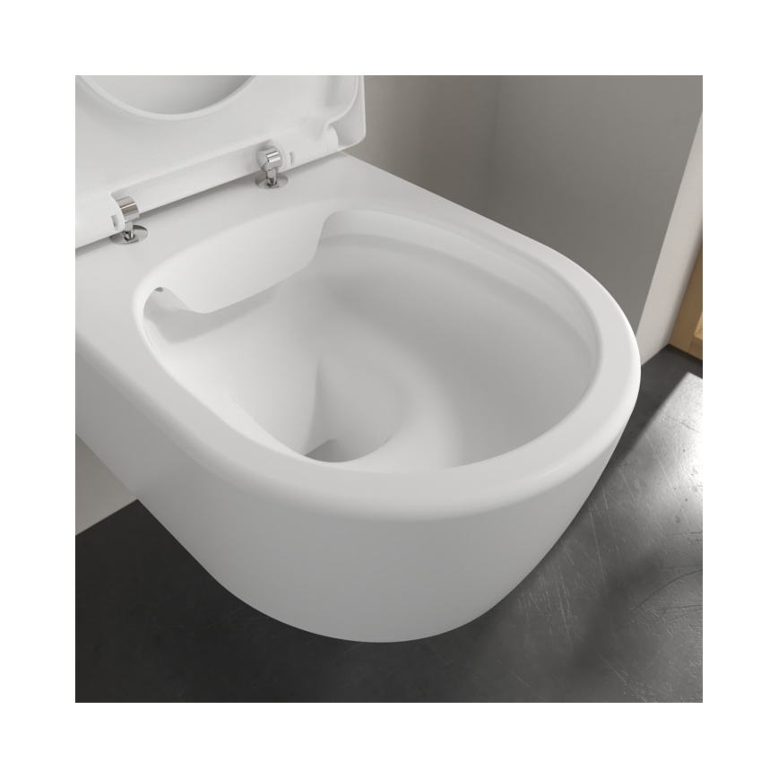Villeroy & Boch 5656HRRW - Miska WC wisząca z deską sedesową SoftClose AVENTO keramika/biała