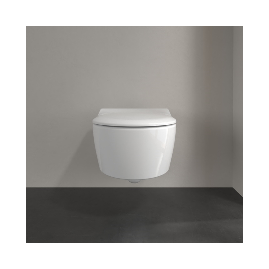 Villeroy & Boch 5656RS01 - WC wiszące z deską wolnoopadającą SoftClose AVENTO, ceramika/biała