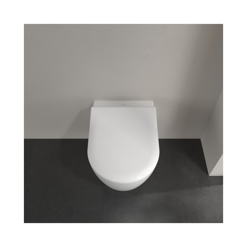 Villeroy & Boch 5656RS01 - WC wiszące z deską wolnoopadającą SoftClose AVENTO, ceramika/biała