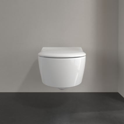 Villeroy & Boch 5656RSR1 - Wisząca miska WC z deską sedesową SoftClose AVENTO ceramika/biała