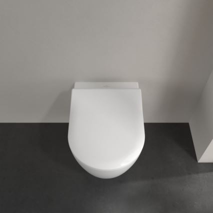 Villeroy & Boch 5656RSR1 - Wisząca miska WC z deską sedesową SoftClose AVENTO ceramika/biała