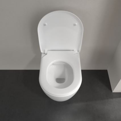 Villeroy & Boch 5656RSR1 - Wisząca miska WC z deską sedesową SoftClose AVENTO ceramika/biała