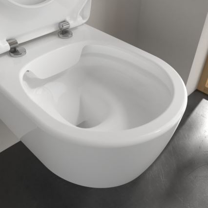 Villeroy & Boch 5656RSR1 - Wisząca miska WC z deską sedesową SoftClose AVENTO ceramika/biała