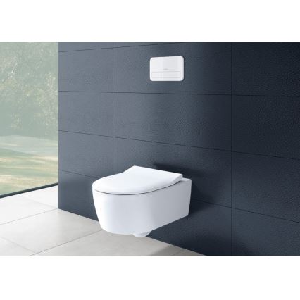 Villeroy & Boch 5656RSR1 - Wisząca miska WC z deską sedesową SoftClose AVENTO ceramika/biała