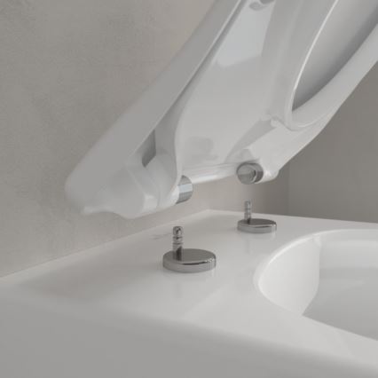 Villeroy & Boch 5656RSR1 - Wisząca miska WC z deską sedesową SoftClose AVENTO ceramika/biała