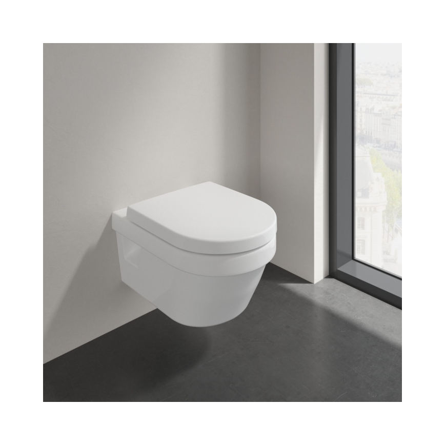 Villeroy & Boch 5684HR01 - Wisząca miska WC z deską SoftClose ARCHITECTURA, ceramika/biała