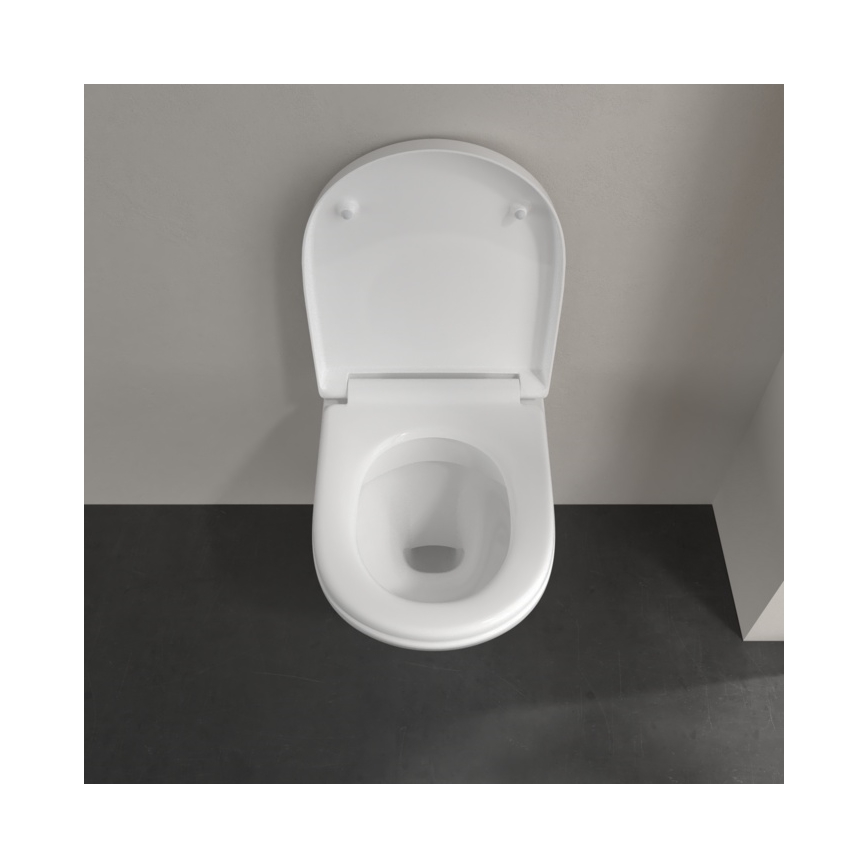 Villeroy & Boch 5688HR01 - Wisząca miska WC z deską sedesową SoftClose O.NOVO, ceramika/biała