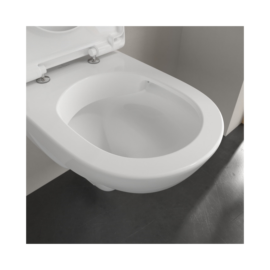 Villeroy & Boch 5688HR01 - Wisząca miska WC z deską sedesową SoftClose O.NOVO, ceramika/biała
