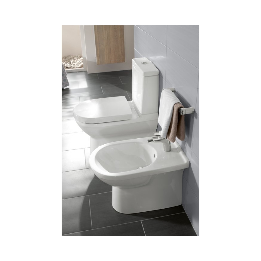 Villeroy & Boch 5788S101 - Spłuczka kompaktowa do WC O.NOVO, przyłącze z tyłu/boku, biała