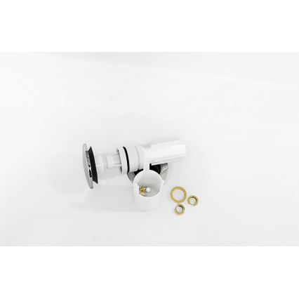 Villeroy & Boch 92198800 - Syfon umywalkowy PUSHOPEN błyszczący chrom/biały