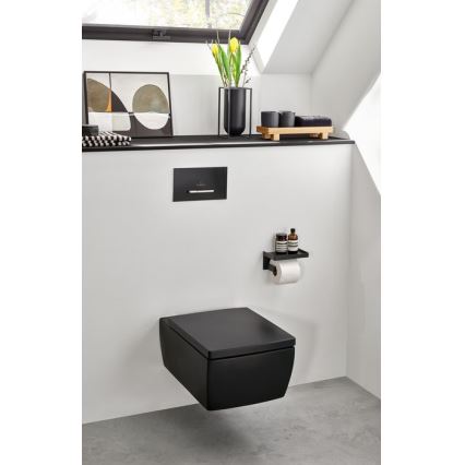 Villeroy & Boch 922169AN - Przycisk spłukujący VICONNECT matowa czerń/matowy chrom