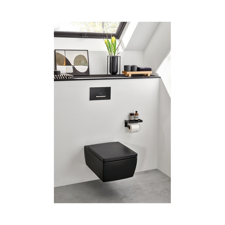 Villeroy & Boch 922169AN - Przycisk spłukujący VICONNECT matowa czerń/matowy chrom