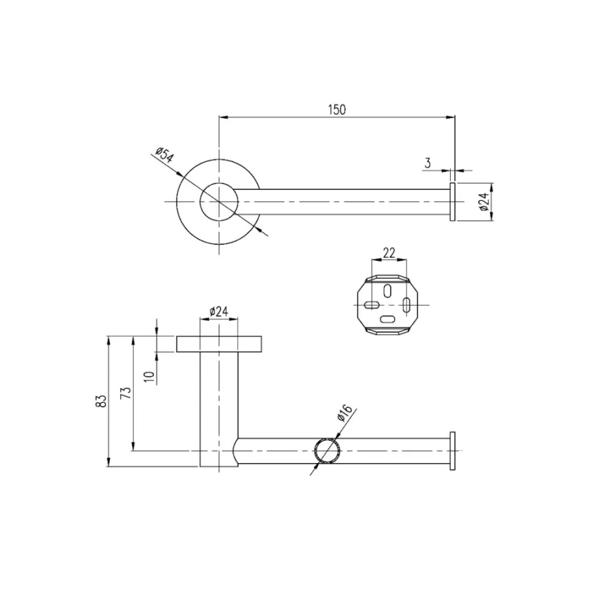 Villeroy & Boch TVA15101400061 - Uchwyt na papier toaletowy ELEMENTS, chrom błyszczący