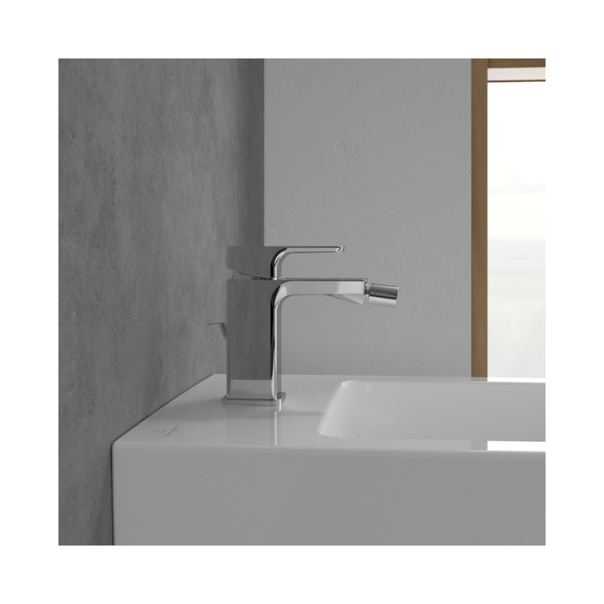 Villeroy & Boch TVB11200100061 - Bateria bidetowa SUBWAY 3.0 z zestawem odpływowym, błyszczący chrom