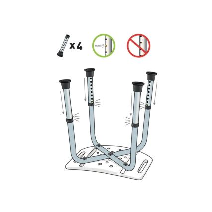 Vitility - Stołek prysznicowy 53x49,5 cm biały