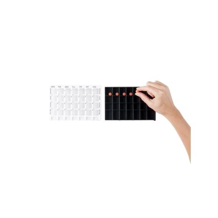 Vitility - Tygodniowy dozownik leków biały/czarny