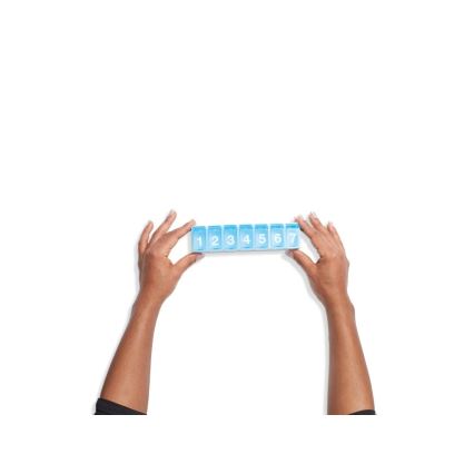 Vitility - Tygodniowy dozownik leków, niebieski