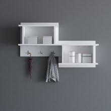 Wall hanger with a shelf NIZZA 51,8x100 cm białe