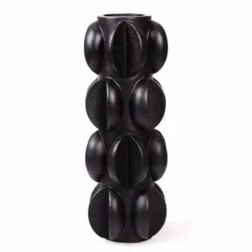 Wazon 37x15 cm żywica/matowy czarny