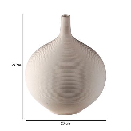 Wazon ceramiczny 24 cm beżowy