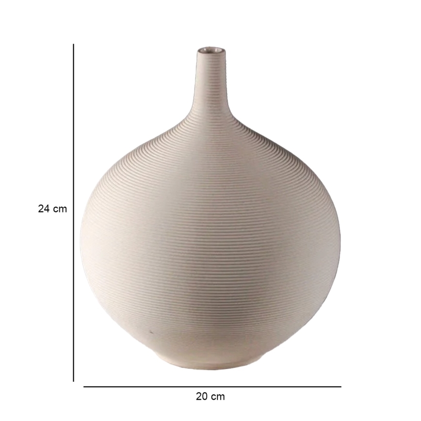 Wazon ceramiczny 24 cm beżowy