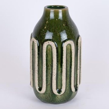 Wazon ceramiczny 24x13 cm zielony