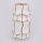 Wazon ceramiczny 25x14,5 cm złoty/biały
