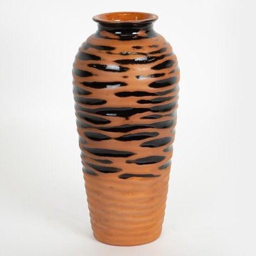 Wazon ceramiczny 28,8x13,5 cm ceglasta/czarny