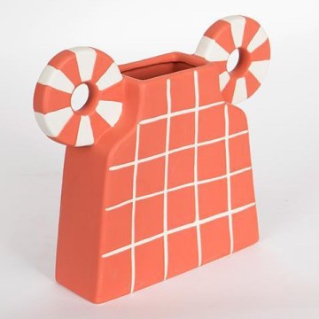 Wazon ceramiczny 30,6x22,5 cm pomarańczowy