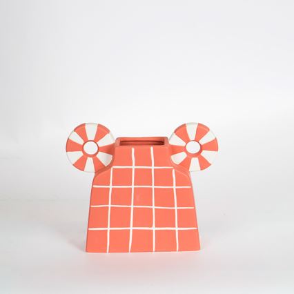 Wazon ceramiczny 30,6x22,5 cm pomarańczowy