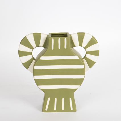 Wazon ceramiczny 32x30,8 cm zielony