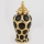 Wazon ceramiczny 33,8x16 cm złoty/czarny