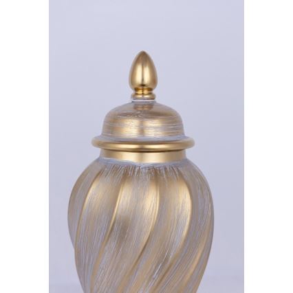 Wazon ceramiczny 40,8x17,5 cm złoty/szary
