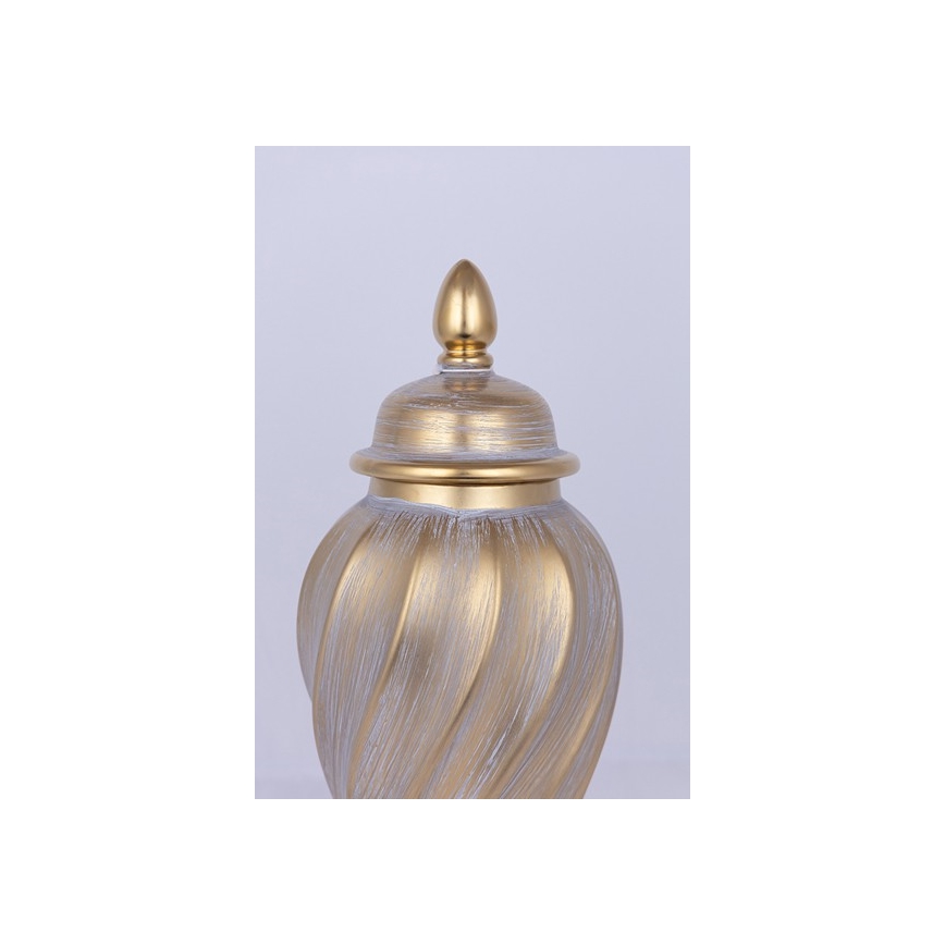 Wazon ceramiczny 40,8x17,5 cm złoty/szary