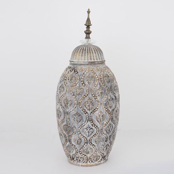 Wazon ceramiczny 47x20,5x15,5 cm szary