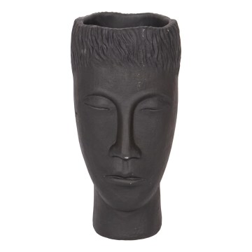 Wazon dekoracyjny 25x14x12,5 cm, czarny/cementowy