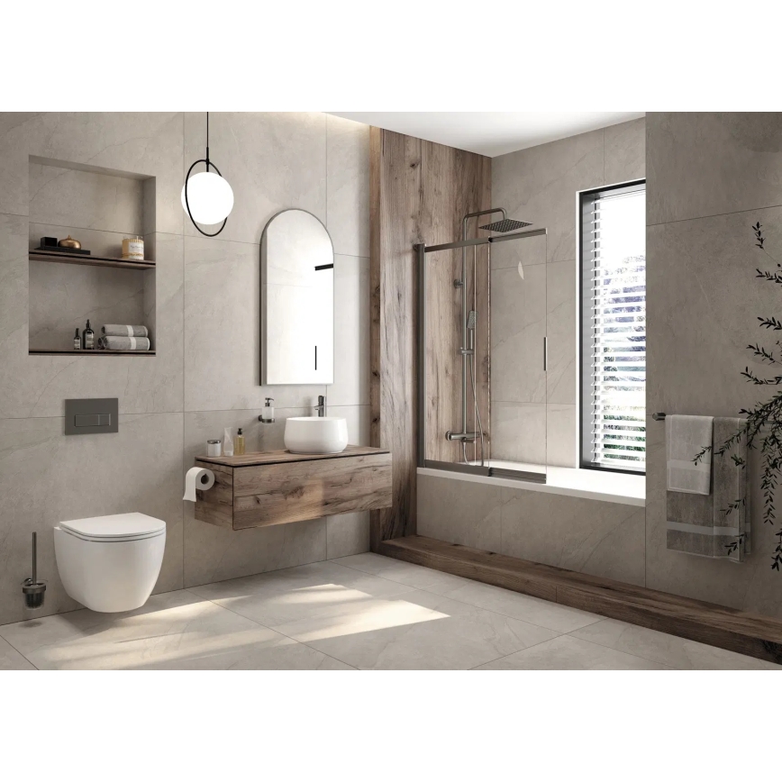 Miska WC wisząca ROUND + deska sedesowa SoftClose ROUND + przycisk spłukujący SIGMA + moduł podtynkowy + podkład izolacyjny