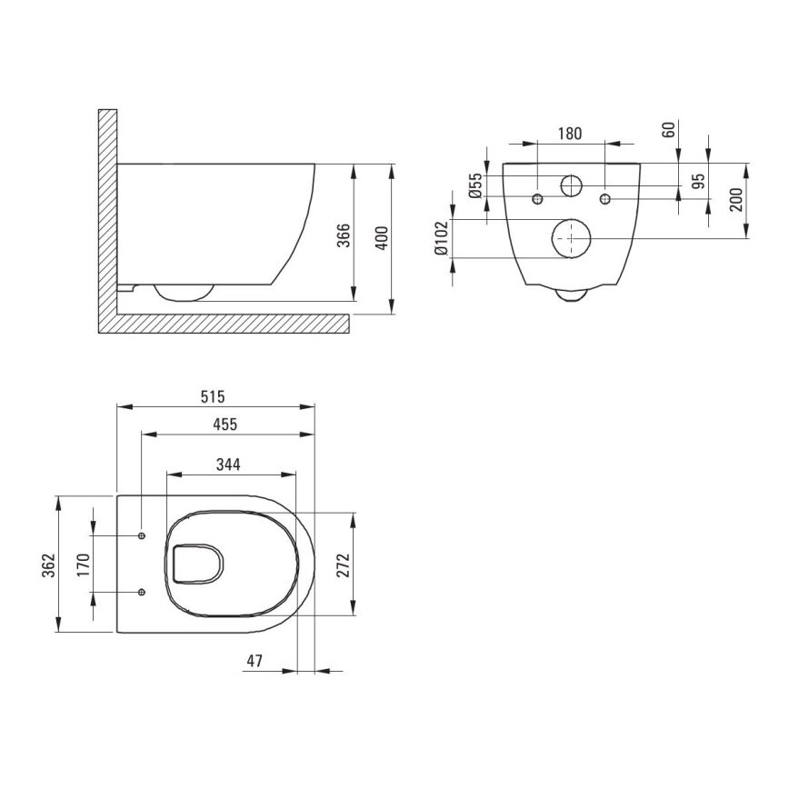 Miska WC wisząca ROUND + deska sedesowa SoftClose ROUND + przycisk spłukujący SIGMA + moduł podtynkowy + podkład izolacyjny