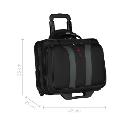 Wenger - Bagaż podróżny na kółkach 29 l + etui na laptopa 15,6" Granada czarny