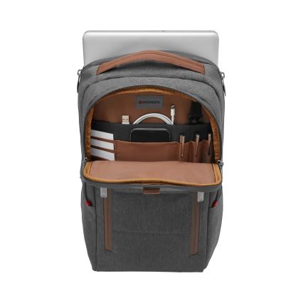 Wenger - Plecak na laptop 15 l 16 z kieszenią na tablet 12 + torba crossbody City Upgrade 2w1 szary