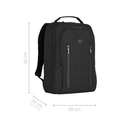 Wenger - Plecak na laptop 16 l 16 z kieszenią na tablet 12 Miasto Traveler czarne