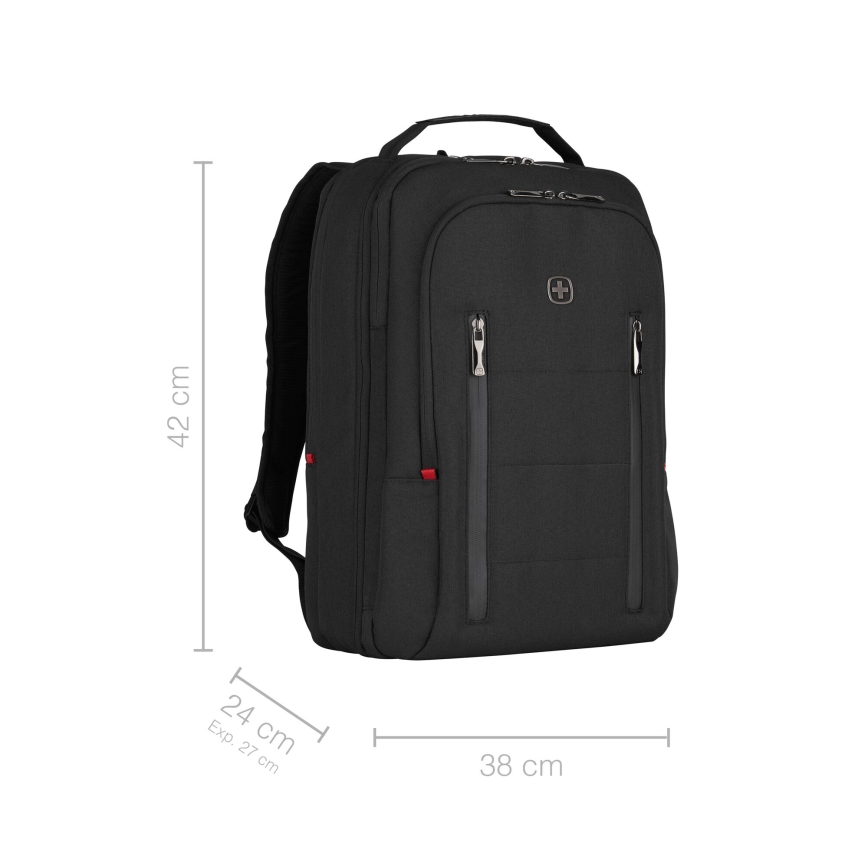 Wenger - Plecak na laptop 16 l 16 z kieszenią na tablet 12 Miasto Traveler czarne