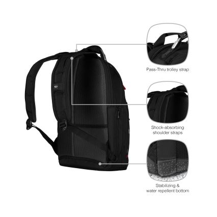 Wenger - Plecak na laptop 20 l 15" z kieszenią na tablet 10" Gigabyte czarny
