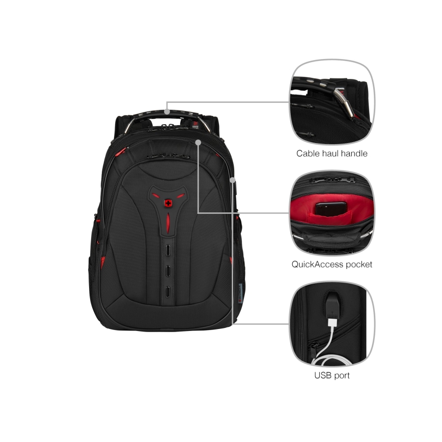 Wenger - Plecak na laptop 25 l 16" z kieszenią na tablet 10" Pegasus Deluxe czarny