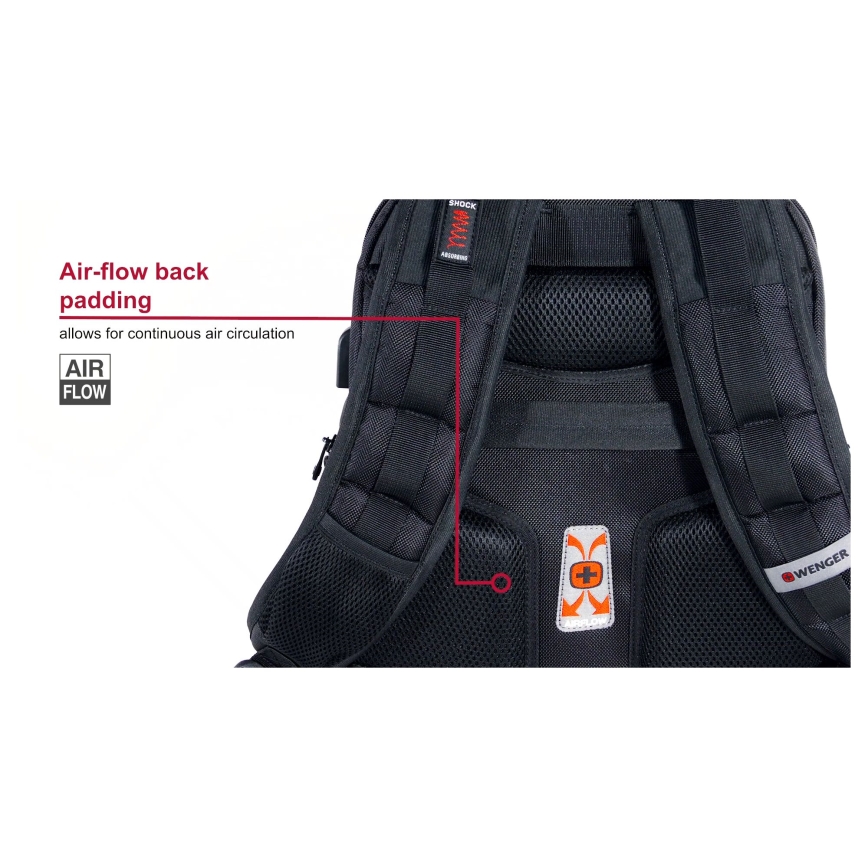 Wenger - Plecak na laptop 25 l 16" z kieszenią na tablet 10" Pegasus Deluxe czarny
