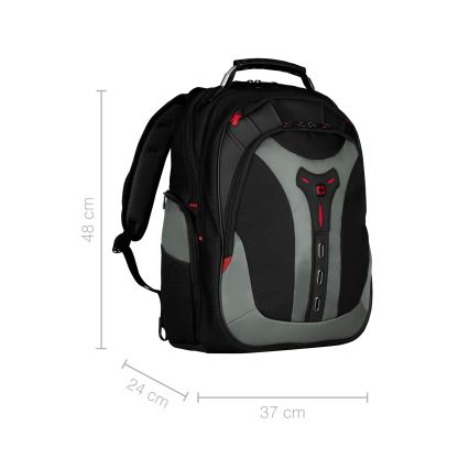 Wenger - Plecak na laptop 25 l 17" z kieszenią na tablet 12" Pegasus czarny/szary