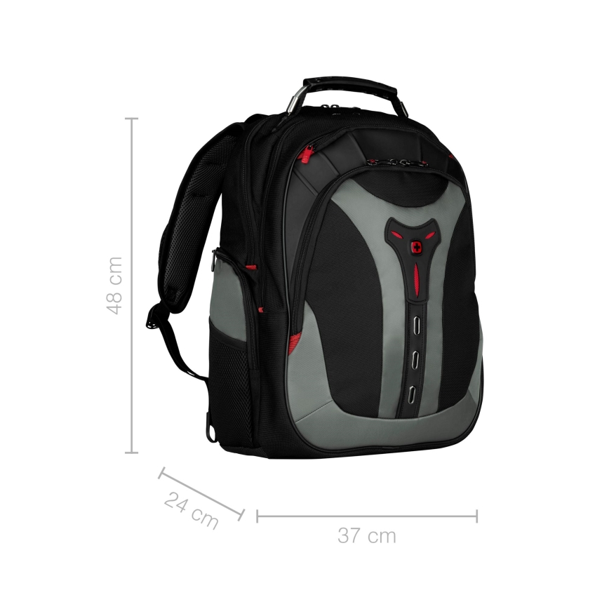 Wenger - Plecak na laptop 25 l 17" z kieszenią na tablet 12" Pegasus czarny/szary