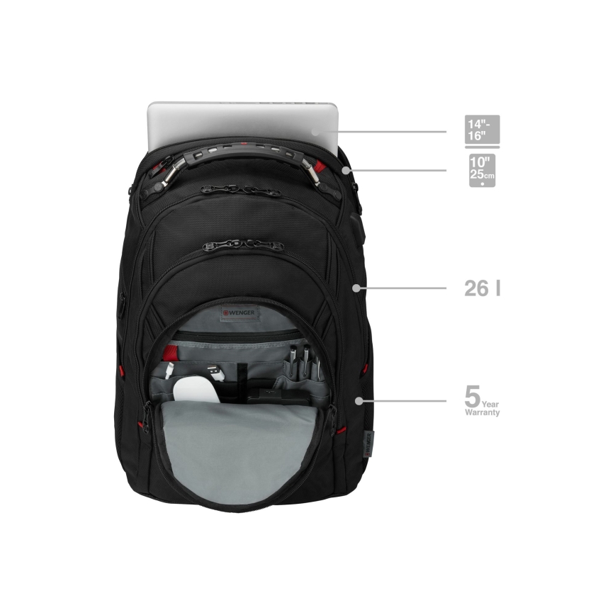 Wenger - Plecak na laptop 26 l 17" z kieszenią na tablet 10" Ibex Ballistic Deluxe