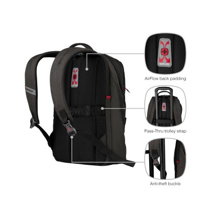 Wenger - Plecak na notebook 21 l 16" z kieszenią na tablet 10" MX Light czarny
