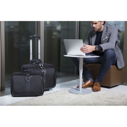 Wenger - Walizka podróżna na kółkach 25 l 17" + torba na laptopa 15,6" Patriot czarne